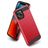 Mobigear Brushed Armor iPhone 12 Pro Max Hülle Hardcase Backcover Stoßfest - Rot