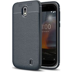 Mobigear Luxury Nokia 1 Hülle Flexibles TPU Backcover - Marineblau