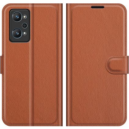 Mobigear Classic Realme GT2 Hülle Klapphülle Geldbörse - Braun