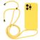 Mobigear Lanyard iPhone 15 Pro Max Silikon Handykette - Gelb