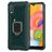Mobigear Armor Ring Samsung Galaxy A01 Hülle Flexibles TPU Backcover Stoßfest mit Ringhalter - Grün