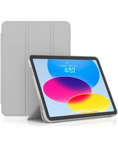 Mobigear Tri-Fold Gel iPad 11 (2025) Hülle TPU,Kunstleder Klapphülle - Grau