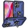 Mobigear Armor Ring iPhone 16 Hülle Hardcase Backcover Stoßfest mit Ringhalter - Blau