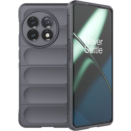 Mobigear Bumpy OnePlus 11 Hülle Flexibles TPU Backcover - Charcoal