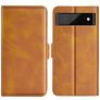 Mobigear Slim Magnet Google Pixel 6a Hülle Klapphülle Geldbörse - Cognac
