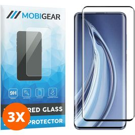 Mobigear Curved Xiaomi Mi 11 Panzerglas Gehärtetes Glas Displayschutz - Hüllenfreundlich - Schwarz (3er Pack)