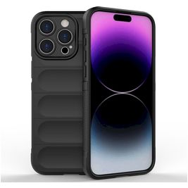 Mobigear Bumpy iPhone 15 Pro Max Hülle Flexibles TPU Backcover - Schwarz