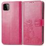 Mobigear Clover Samsung Galaxy A22 4G Hülle Klapphülle Geldbörse - Magenta