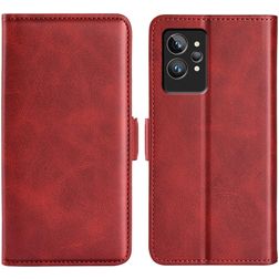 Mobigear Slim Magnet Realme GT2 Pro Hülle Klapphülle Geldbörse - Rot
