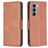 Mobigear Excellent Motorola Moto G200 5G Klapphülle Portemonnaie - Braun