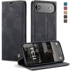CaseMe 013 iPhone Air Hülle Klapphülle Geldbörse - Schwarz