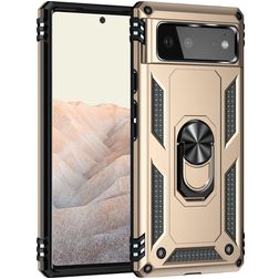 Mobigear Armor Ring Google Pixel 6 Hülle Hardcase Backcover Stoßfest mit Ringhalter - Gold