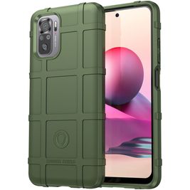 Mobigear Rugged Shield POCO M5s Hülle Flexibles TPU Backcover Stoßfest - Grün
