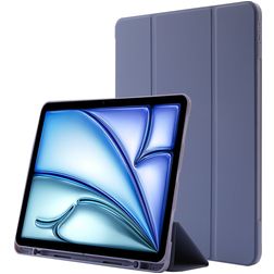 Mobigear Tri-Fold Gel iPad Air 11 Zoll (2024) Hülle TPU,Kunstleder Klapphülle + Stifthalter - Lila