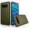 Mobigear Card Samsung Galaxy S10 Plus Hülle Hardcase Backcover Stoßfest mit Kartenhalter - Armeegrün