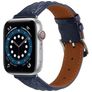 Mobigear Genova Leder Apple Watch Armband Dornschließe - 49/46/45/44 mm - Dunkelblau