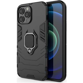 Mobigear Armor Ring iPhone 13 Pro Max Hülle Hardcase Backcover Stoßfest mit Ringhalter - Schwarz