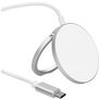 Mobiparts Charge Pad Stand Kabelloses Ladegerät MagSafe 1 m 25W - Weiß