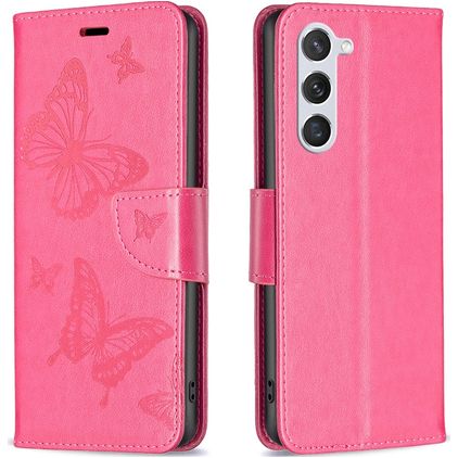 Mobigear Butterfly Samsung Galaxy S24 Hülle Klapphülle Geldbörse - Rot