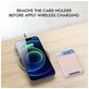 Mobigear Pocket Silikon Kartenetui - 2 Karten - MagSafe Kompatibel - Grau