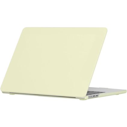 Mobigear Cream Matte MacBook Air 13 Zoll (2022-2026) Hardcase Hülle MacBook Case - Gelb - Model A2681 / A3113 / A3240 / A3449