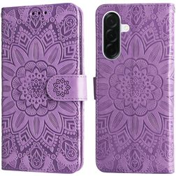 Mobigear Sunflower Samsung Galaxy A37 Hülle Klapphülle Geldbörse - Lila