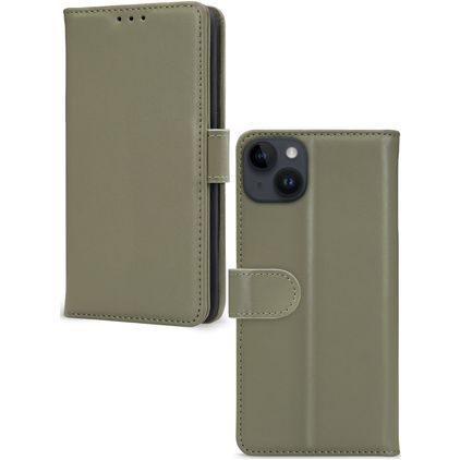 Mobilize Premium Gelly Wallet iPhone 14 Plus Hülle Klapphülle Geldbörse - Grün