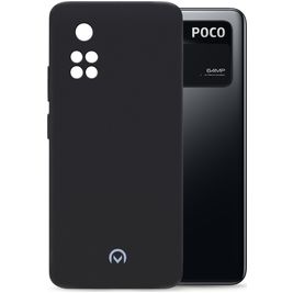 Mobilize Rubber Gelly POCO M4 Pro 4G Hülle Flexibles TPU Backcover - Matt Black
