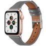 Mobigear Napoli Leder Apple Watch Armband Dornschließe - 49/46/45/44 mm - Grau