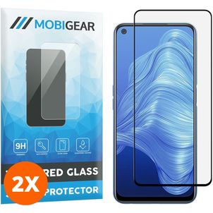 Mobigear Premium Realme 7 Panzerglas Gehärtetes Glas Displayschutz - Hüllenfreundlich - Schwarz (2er Pack)