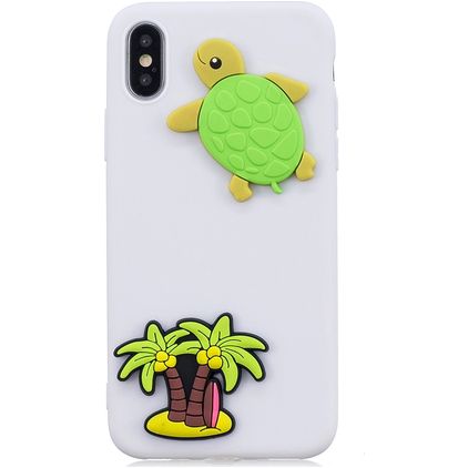 Mobigear Design iPhone XS Max Hülle Flexibles TPU Backcover - Kokospalme am Meer