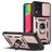 Mobigear Armor Ring Cam Slide Samsung Galaxy M53 Hülle Hardcase Backcover Stoßfest mit Ringhalter - Roségold