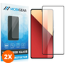 Mobigear Premium Xiaomi Redmi Note 13 Pro 4G Panzerglas Gehärtetes Glas Displayschutz - Hüllenfreundlich - Schwarz (2er Pack)
