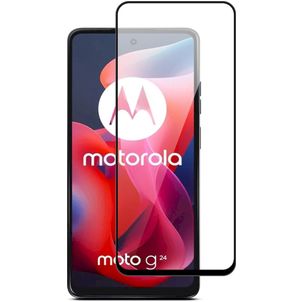 Mobigear Premium Motorola Moto G24 Panzerglas Gehärtetes Glas Displayschutz - Hüllenfreundlich - Schwarz