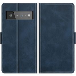 Mobigear Slim Magnet Google Pixel 6 Pro Hülle Klapphülle Geldbörse - Blau