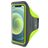 Mobiparts Comfort Fit Handyhalterung Joggen iPhone 12 Mini Sporthülle Neopren Sportarmband - Neon Green