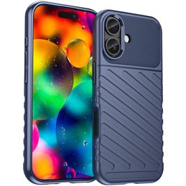 Mobigear Groove iPhone 17 Hülle Flexibles TPU Backcover - Blau