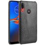 Mobigear Croco Motorola Moto E6 Plus Hülle Backcover - Schwarz