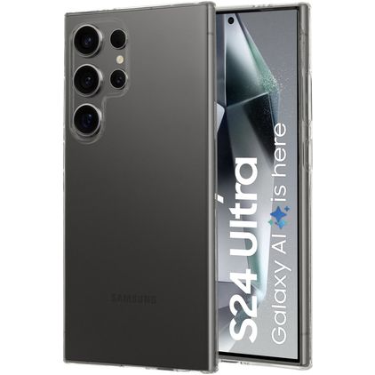 Mobiparts Classic Durchsichtig Samsung Galaxy S24 Ultra Hülle Flexibles TPU Backcover - Transparent
