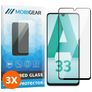 Mobigear Premium Samsung Galaxy A33 Panzerglas Gehärtetes Glas Displayschutz - Hüllenfreundlich - Schwarz (3er Pack)