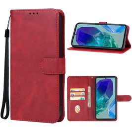 Mobigear Wallet Samsung Galaxy M55 Hülle Klapphülle Geldbörse - Rot