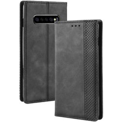 Mobigear Sensation Samsung Galaxy S10 Plus Hülle Klapphülle Geldbörse - Schwarz