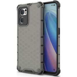 Mobigear Honeycomb OPPO Find X5 Lite Hülle Hardcase Backcover Stoßfest - Schwarz