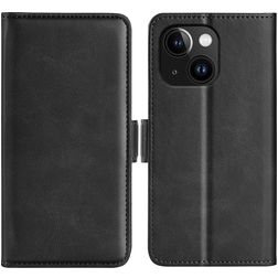 Mobigear Slim Magnet iPhone 15 Hülle Klapphülle Geldbörse - Schwarz