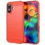 Mobigear Brushed Slim iPhone 17 Hülle Flexibles TPU Backcover - Rot