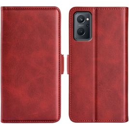 Mobigear Slim Magnet OPPO A76 Hülle Klapphülle Geldbörse - Rot