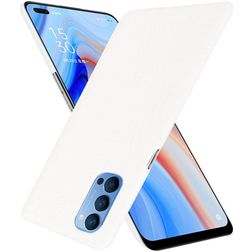 Mobigear Croco OPPO Reno 4 Hülle Hardcase Backcover - Weiß