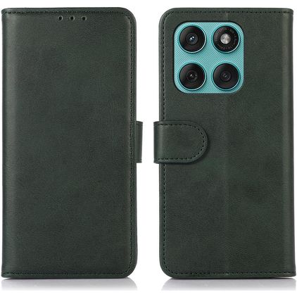 Mobigear Wallet Motorola Edge 60 Fusion Hülle Klapphülle Geldbörse - Grün