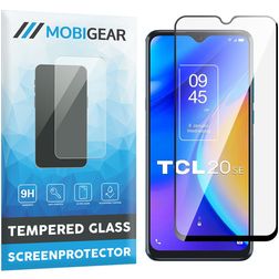 Mobigear Premium TCL 20 SE Panzerglas Gehärtetes Glas Displayschutz - Hüllenfreundlich - Schwarz