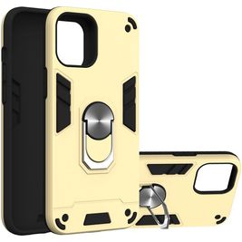 Mobigear Armor Ring iPhone 12 Pro Max Hülle Hardcase Backcover Stoßfest mit Ringhalter - Gold
